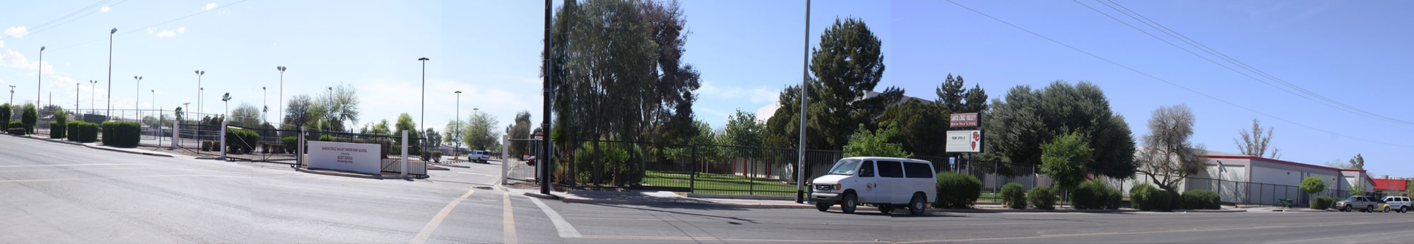 Panoramic view of the school campus