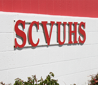 SCVUHS sign on the school building